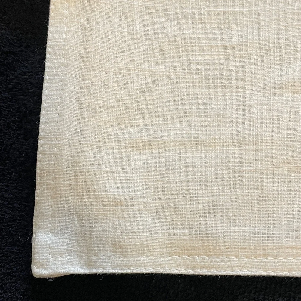 Cream Accent Pillow Covers linen texture new set of two